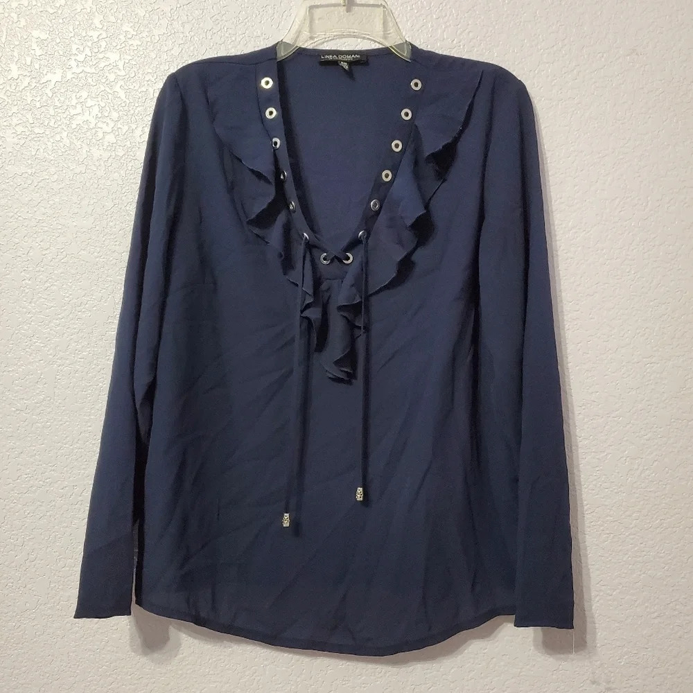 🔥 NWOT Linea Domani Limited Collection Blouse M